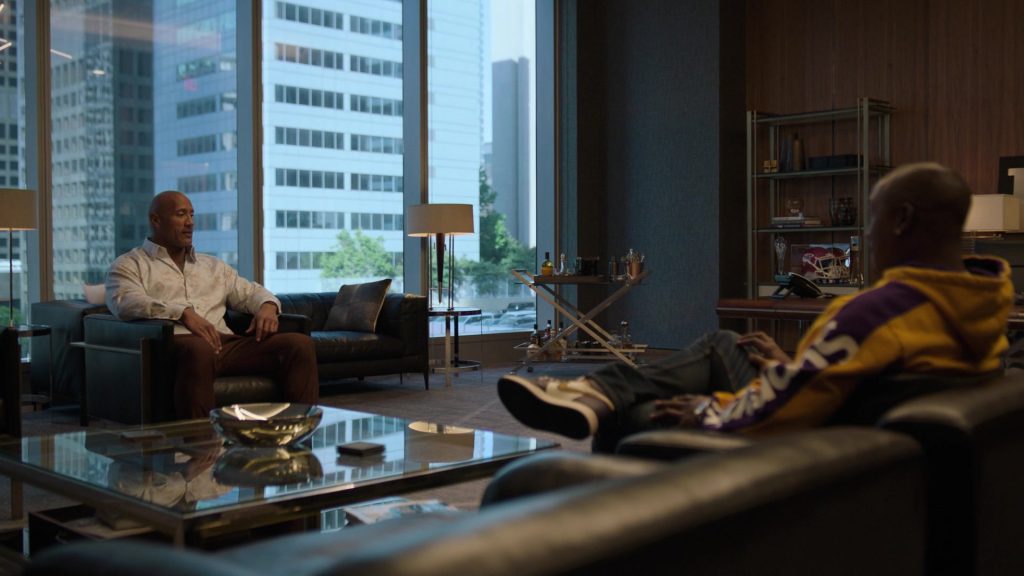 Supreme Yellow Hoodie and Nike Sneakers in Ballers – Season 5, Episode 4, Municipal (2019) (Image 2)