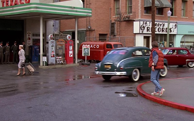 Texaco Gas Station and Nike Shoes Worn by Michael J. Fox in Back to the Future (1985) (Image 1)