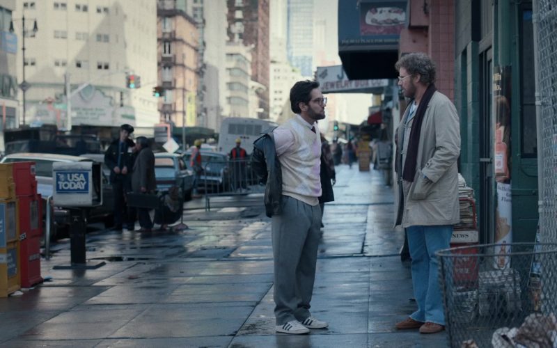 USA Today and The New York Times Newspapers and Adidas Sneakers of Paul Rudd as Dr. Isaac Herschkopf in The Shrink Next Door S01E01 “The Consultation” (2021) (Image 1)