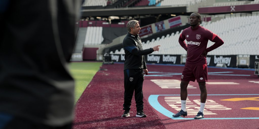 Umbro Pro Training Tracksuit and Sneakers Worn by Nick Mohammed as Nathan Shelley in Ted Lasso S03E01 “Smells Like Mean Spirit” (2023) (Image 1)