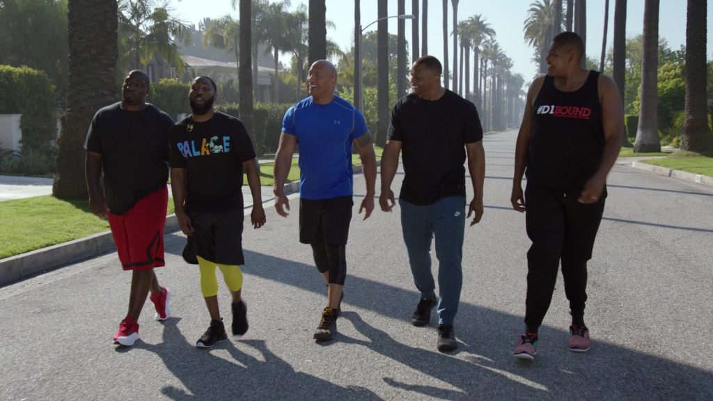 Under Armour T-Shirt and Shoes Worn by Dwayne Johnson in Ballers - Season 3, Episode 7, “Ricky-Leaks” (2017) (Image 2)