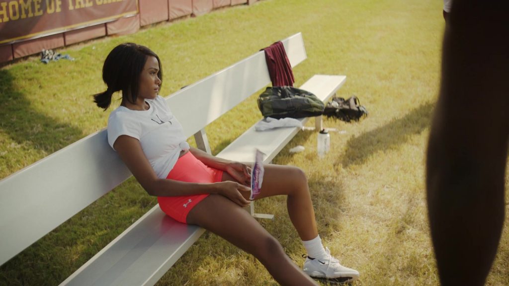 Under Armour Women's Shorts and Nike Sneakers in P-Valley S02E05 “White Knights” (2022) (Image 1)
