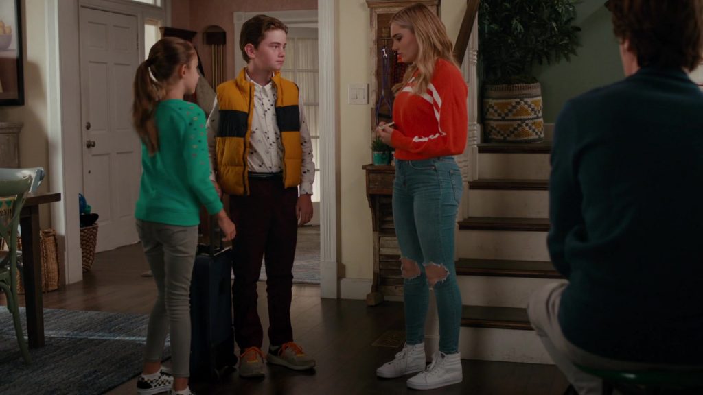 Vans All-White Shoes Worn by Meg Donnelly as Sweetheart ‘Taylor' Otto in American Housewife Season 4 Episode 7 “Flavor of Westport” (2019) (Image 1)