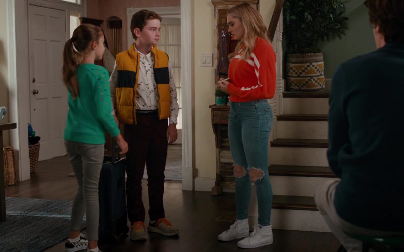 Vans All-White Shoes Worn by Meg Donnelly as Sweetheart ‘Taylor' Otto in American Housewife Season 4 Episode 7 “Flavor of Westport” (2019) (Image 1)