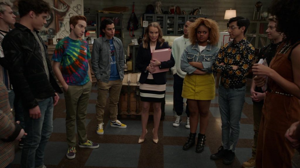 Vans Black-Yellow Sneakers in High School Musical - The Musical - The Series S02E08 “Most Likely To” (2021) (Image 1)