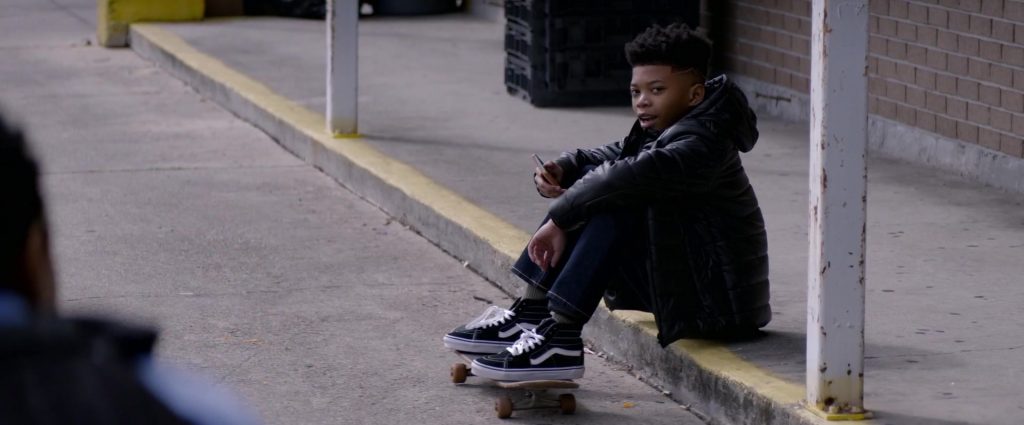 Vans Boys Shoes in Black and Blue (2019) (Image 1)