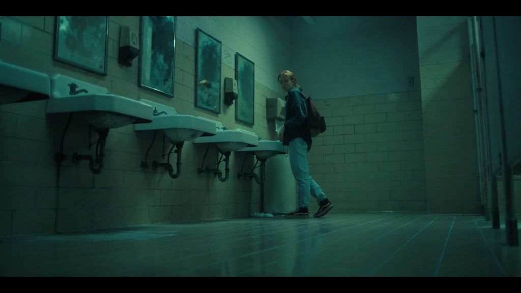 Vans Burgundy High Top Suede Shoes of Sadie Sink as Max Mayfield in Stranger Things S04E01 “Chapter One - The Hellfire Club” (2022) (Image 2)