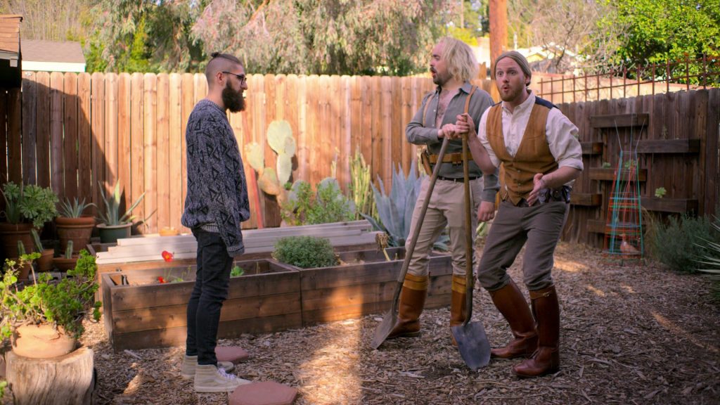 Vans HiTop Sneakers Worn by Mark Samual Bonanno in Aunty Donna's Big Ol' House of Fun S01E02 “Treasure” (2020) (Image 1)