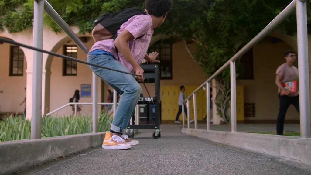 Vans Orange High Top Sneakers Worn by Rhenzy Feliz as Alex Wilder in Runaways Season 3 Episode 10 “Cheat the Gallows” (2019) (Image 1)