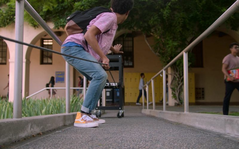 Vans Orange High Top Sneakers Worn by Rhenzy Feliz as Alex Wilder in Runaways Season 3 Episode 10 “Cheat the Gallows” (2019) (Image 1)
