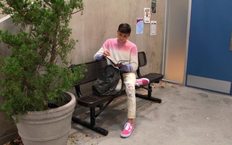 Vans Pink Sneakers of Adrian Matthew Escalona as Miles Mendelson in Head of the Class S01E07 “The Escalante Minute” (2021) (Image 1)