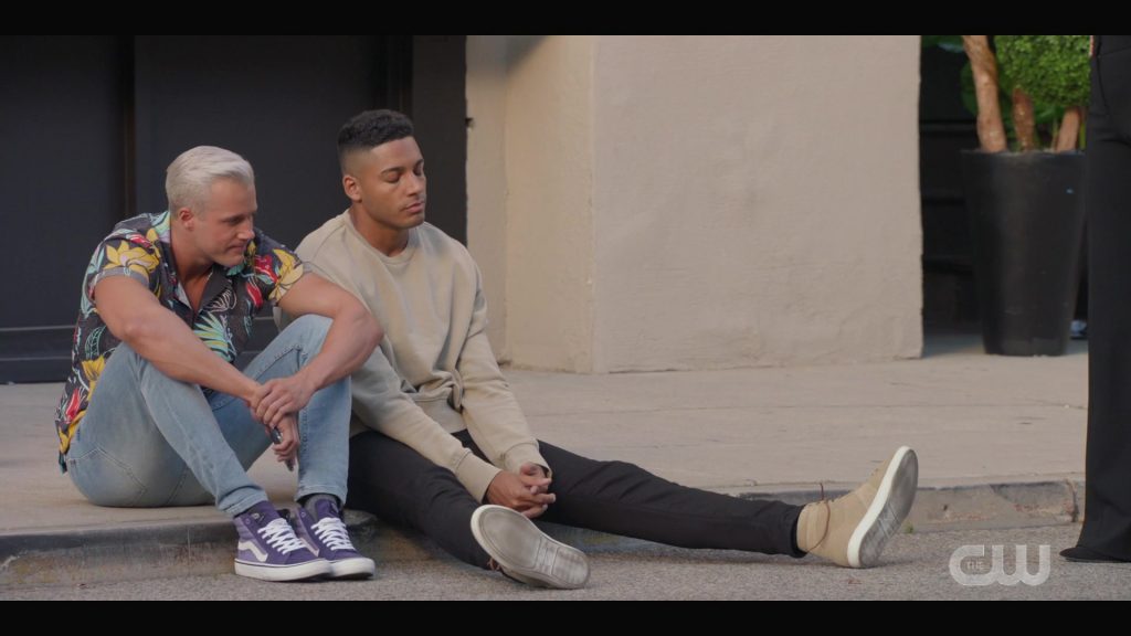 Vans Purple High Top Sneakers in All American Season 2 Episode 2 “Speak Ya Clout” (2019) (Image 1)