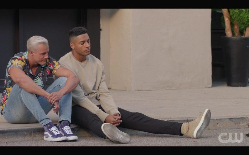 Vans Purple High Top Sneakers in All American Season 2 Episode 2 “Speak Ya Clout” (2019) (Image 1)