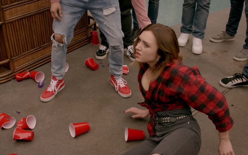 Vans Red HiTop Sneakers of Xolo Maridueña as Miguel Diaz in Cobra Kai S02E09 “Pulpo” (2019) (Image 1)