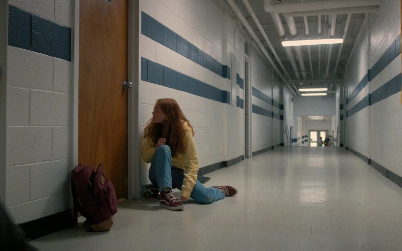 Vans Red Sneakers Worn by Sadie Sink (Max) in Stranger Things - The Pollywog (2017) (Image 1)