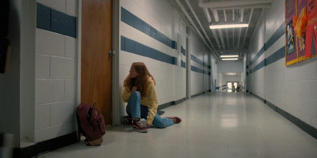 Vans Red Sneakers Worn by Sadie Sink (Max) in Stranger Things - The Pollywog (2017) (Image 4)