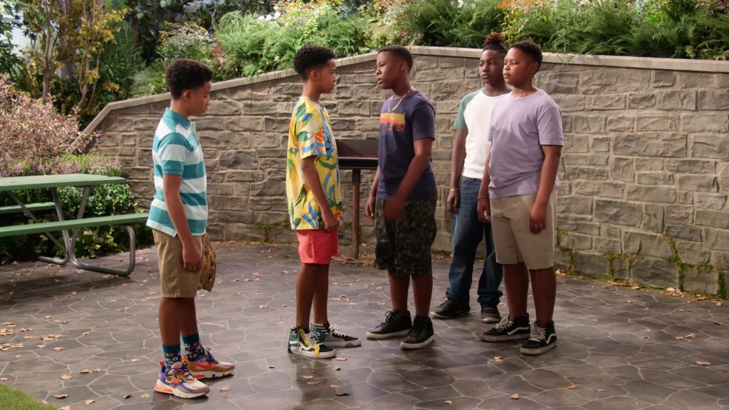 Vans SK8 Hi Otw Cap Sneakers of Isaiah Russell-Bailey as Shaka McKellan in Family Reunion S03E02 “Remember When Jade Broke a Nail” (2021) (Image 1)