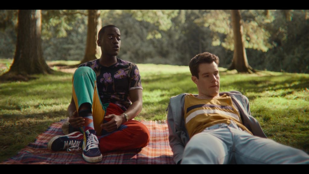 Vans SK8-Mid Sneakers of Ncuti Gatwa as Eric Effiong in Sex Education S03E02 (2021) (Image 3)