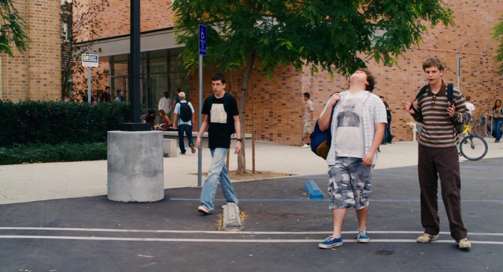 Vans Shoes Worn by Jonah Hill and Adidas Sneakers Worn by Michael Cera in Superbad (2007) (Image 1)