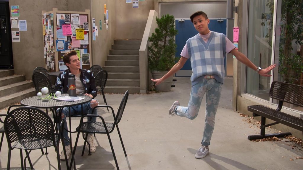 Vans Shoes of Adrian Matthew Escalona as Miles Mendelson in Head of the Class S01E03 “As the World Sa-Turns” (2021) (Image 1)
