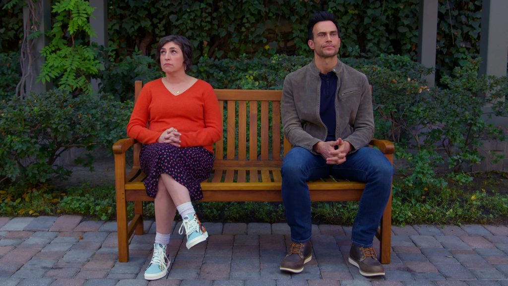 Vans Sk8-Hi Patchwork Sneakers of Mayim Bialik in Call Me Kat S01E05 “Cake” (2021) (Image 1)