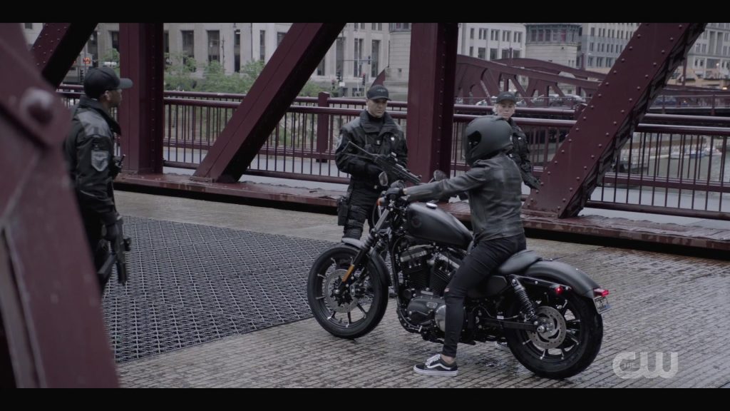 Vans Sneakers & Harley-Davidson Motorcycle Used by Ruby Rose as Kate Kane in Batwoman Season 1 Episode 4 “Who Are You” (2019) (Image 1)