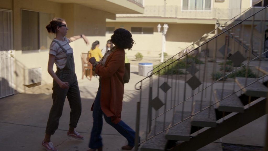 Vans Women's Pink Low Sneakers in Rebel S01E03 “Superhero” (2021) (Image 1)