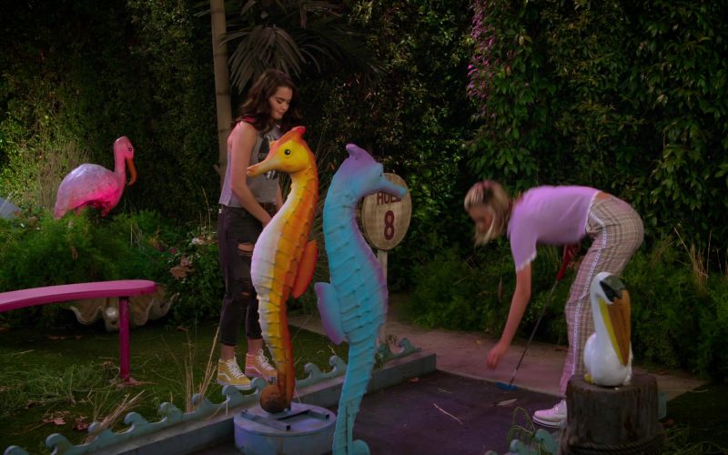 Vans Yellow Sneakers Worn by Paris Berelc in Alexa & Katie Season 3 Episode 8 “Panic! At The Putt-Putt” (2019) (Image 1)