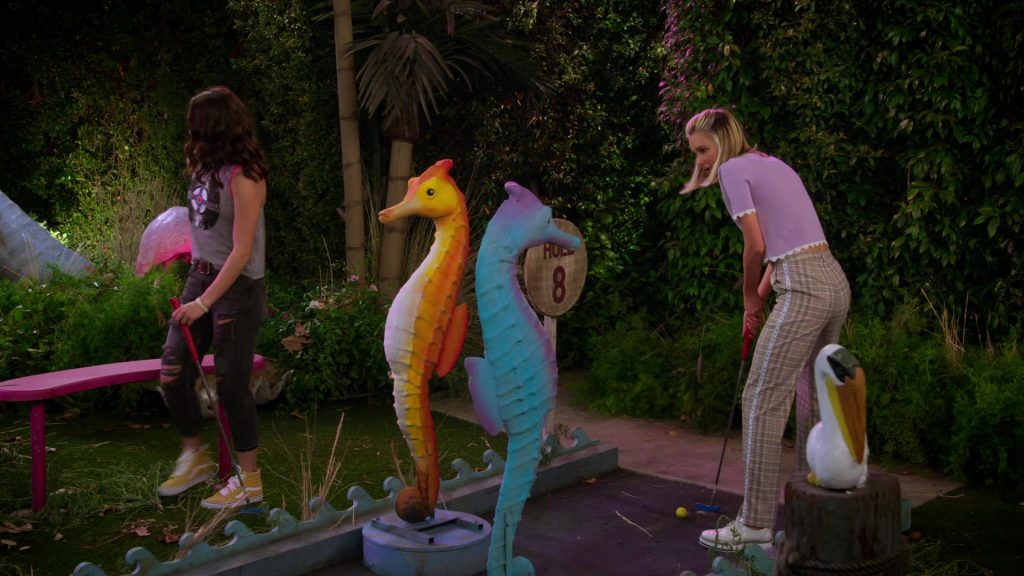 Vans Yellow Sneakers Worn by Paris Berelc in Alexa & Katie Season 3 Episode 8 “Panic! At The Putt-Putt” (2019) (Image 2)