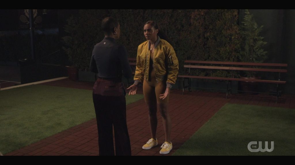 Vans Yellow Sneakers of Geffri Maya as Simone Hicks in All American - Homecoming S01E02 “Under Pressure” (2022) (Image 1)