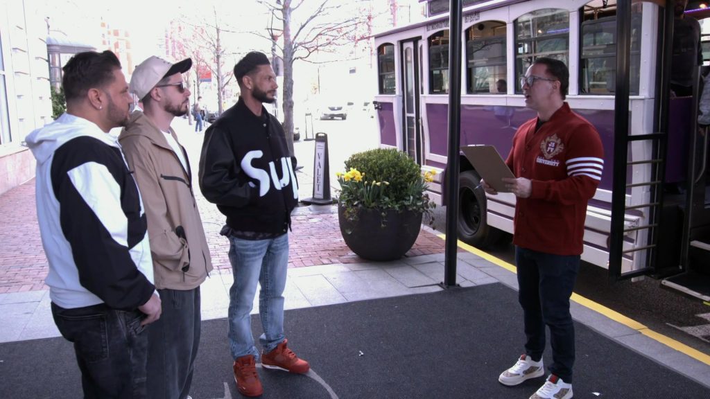 Gucci Re-Web sneakers in Jersey Shore Family Vacation S09E05 “Back to School” (2026) (Image 1)