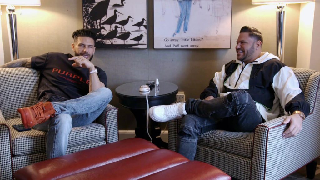 Nigel Sylvester x Air Jordan 4 Retro “Brick by Brick” sneakers and Louis Vuitton x Nike Air Force 1 Low sneakers in Jersey Shore Family Vacation S09E05 “Back to School” (2026) (Image 1)
